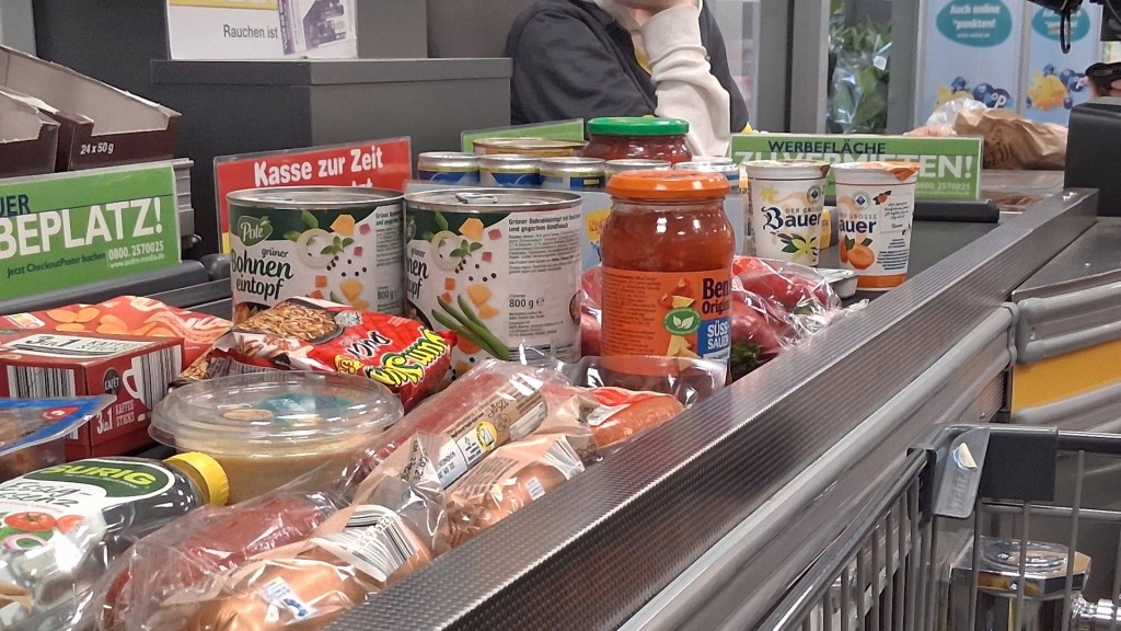 Foto: Ein Kassenband in einem Supermarkt
