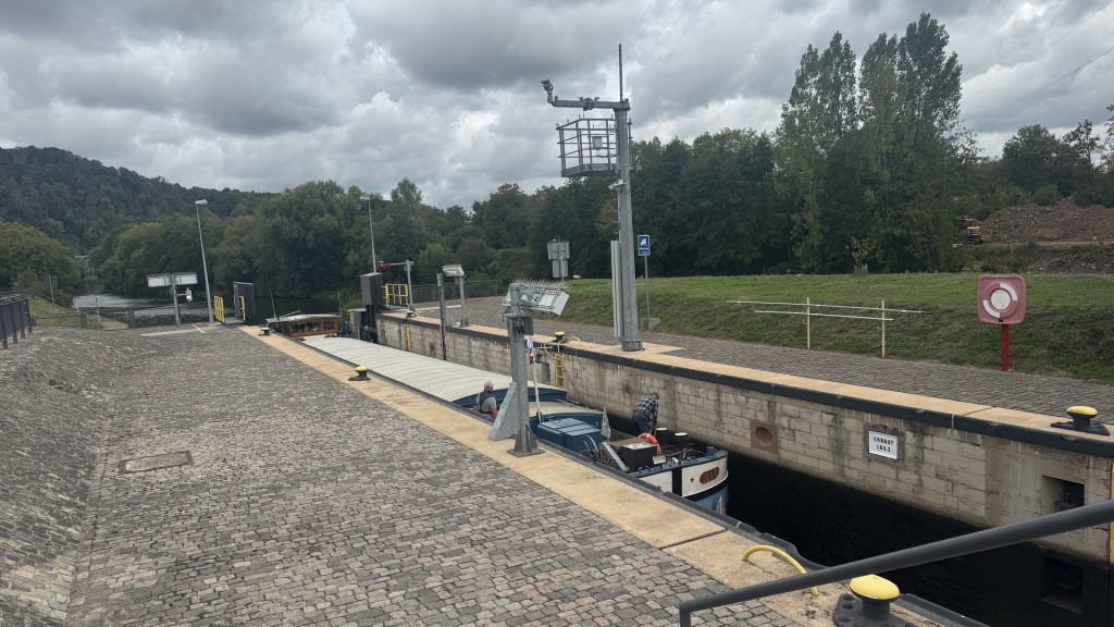 Die sanierte Schleuse in Güdingen