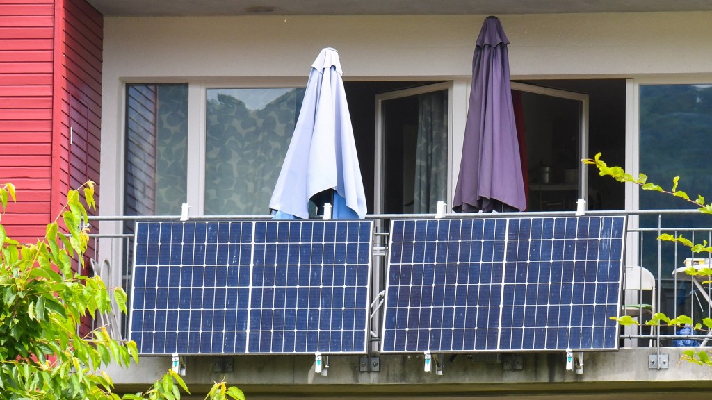 Balkonkraftwerk an einem Balkon.