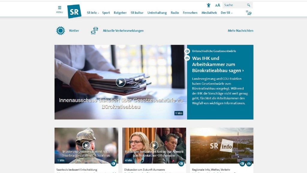 Die Seiten des SR sind mittlerweile mit Sicherheitsupdates versorgt worden