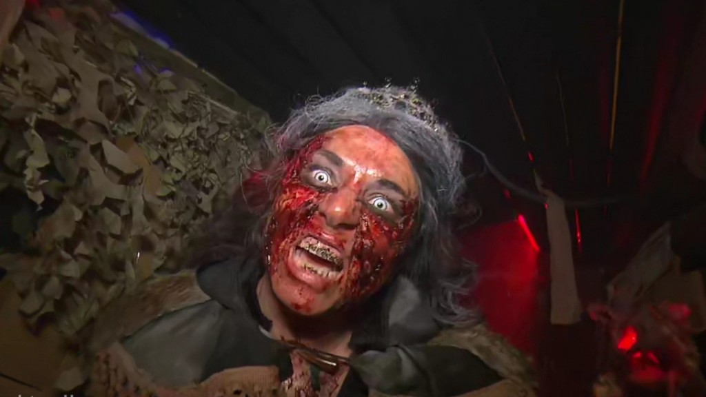 Verkleidete Person an Halloween