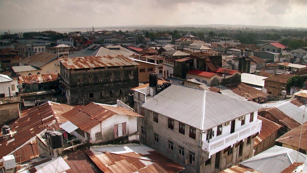 Foto: Blick auf eine Stadt in Sansibar