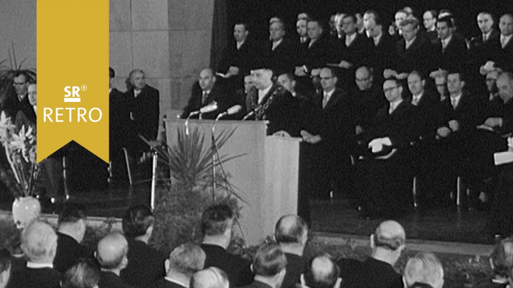 Foto: Eröffnung Rektoratsjahr 1963/1964 an der Universität des Saarlandes