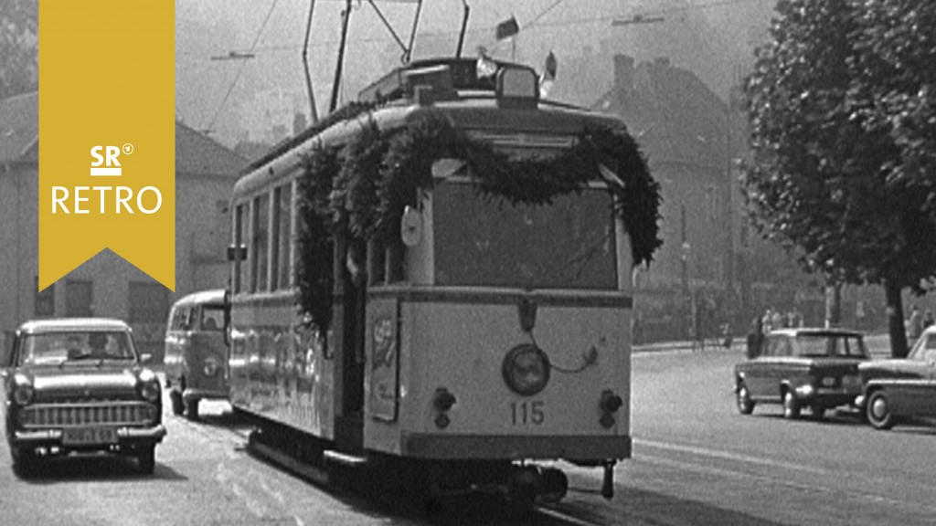 Foto: Die Linie 5 der Saarbrücker Straßenbahn auf ihrer letzten Fahrt