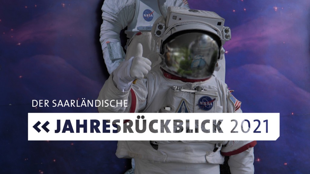 Foto: Grafik zum saarländischen Jahresrückblick mit einem Astronauten