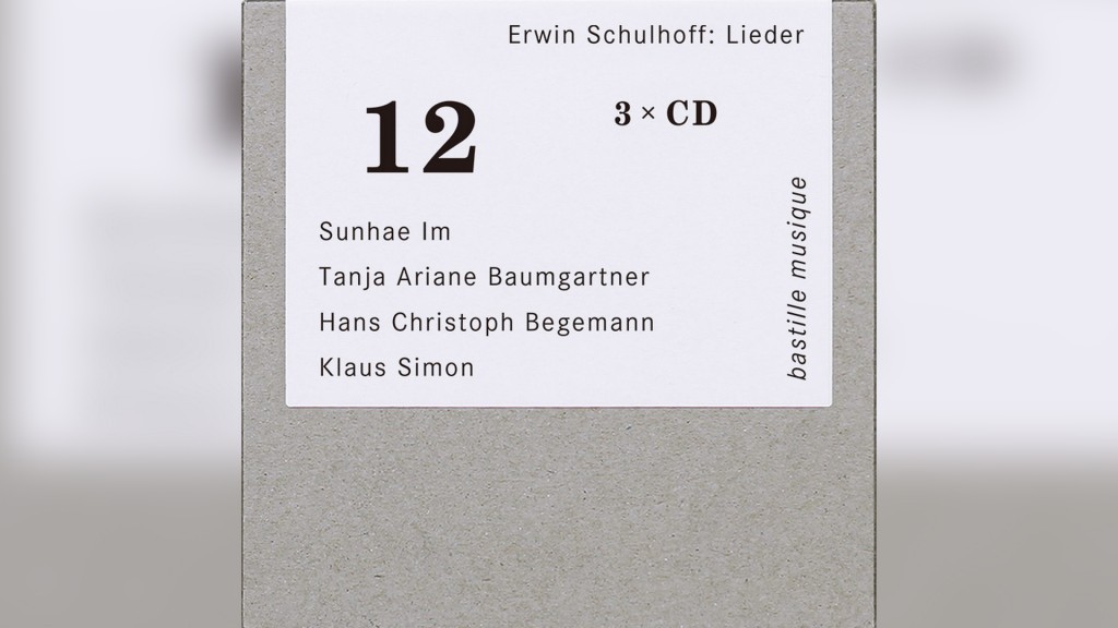 CD-Cover: Erwin Schulhoff - Lieder (bastille musique)