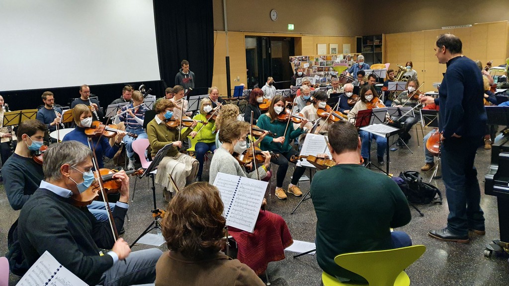 Das Homburger Sinfonieorchester bei einer Probe für seine Neujahrskonzerte (Foto: Lena Schmidtke)