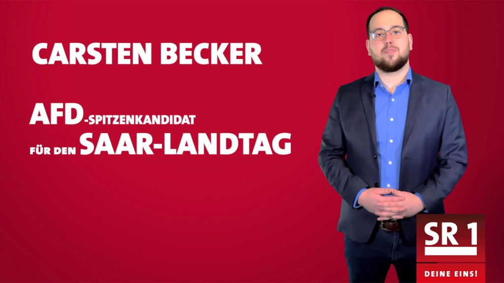 SR 1 Landtagswahl-Special: Webvideo mit Carsten Becker (AfD)