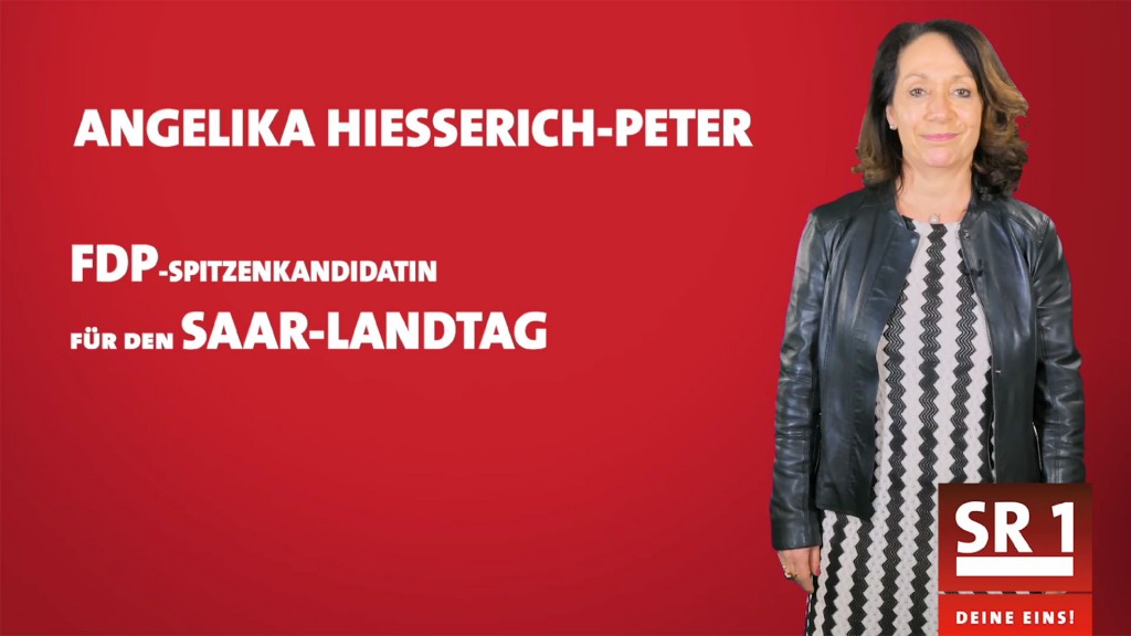 SR 1 Landtagswahl-Special: Webvideo mit Angelika Hießerich-Peter (FDP)