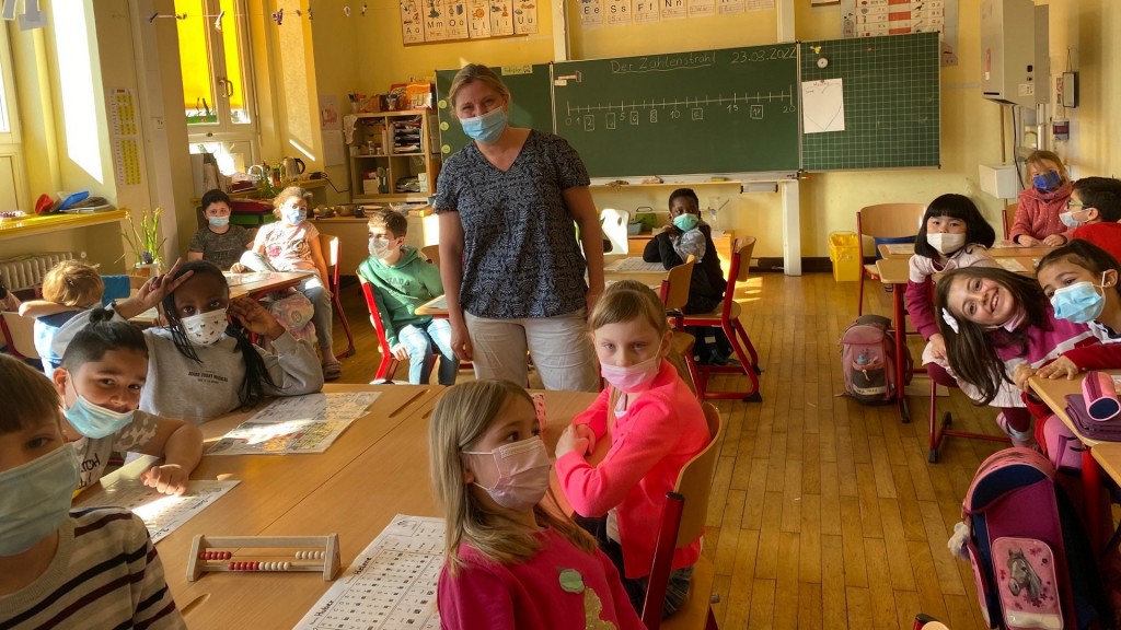 Ukrainische Schulkinder in der Ganztagsschule Dellengarten (SR/Steffani Balle)