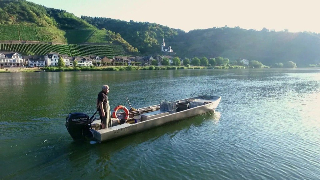 Foto: Ein Moselfischer auf seinem Boot