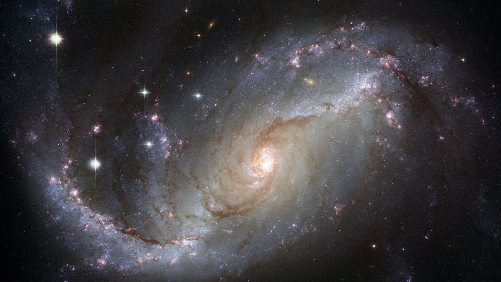 Blick ins All auf eine Spiralgalaxie