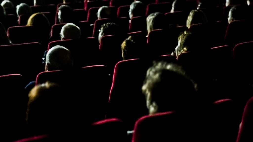 Besucher sitzen in einem Kino