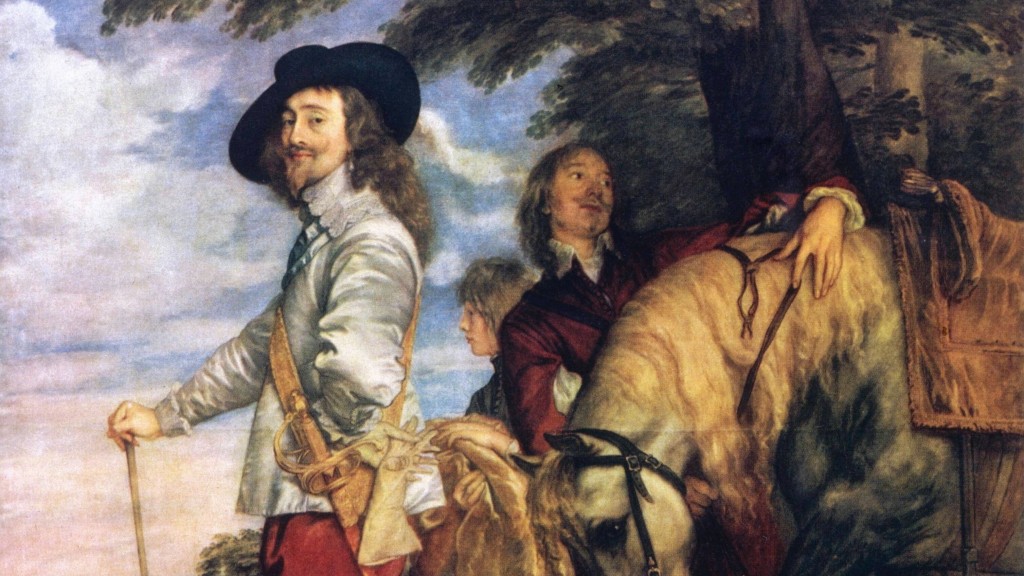 Ein Adliger mit seinem Diener (Gemälde: Anthony Van Dyck - Charles I. bei der Jagd)
