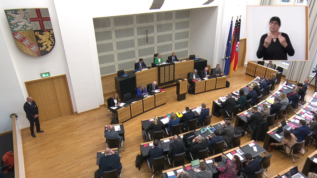 Foto: Blick auf die Landtagssitzung
