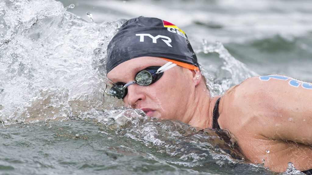 Der Saarbrücker Profischwimmer Andreas Waschburger während eines Schwimmwettkampfes