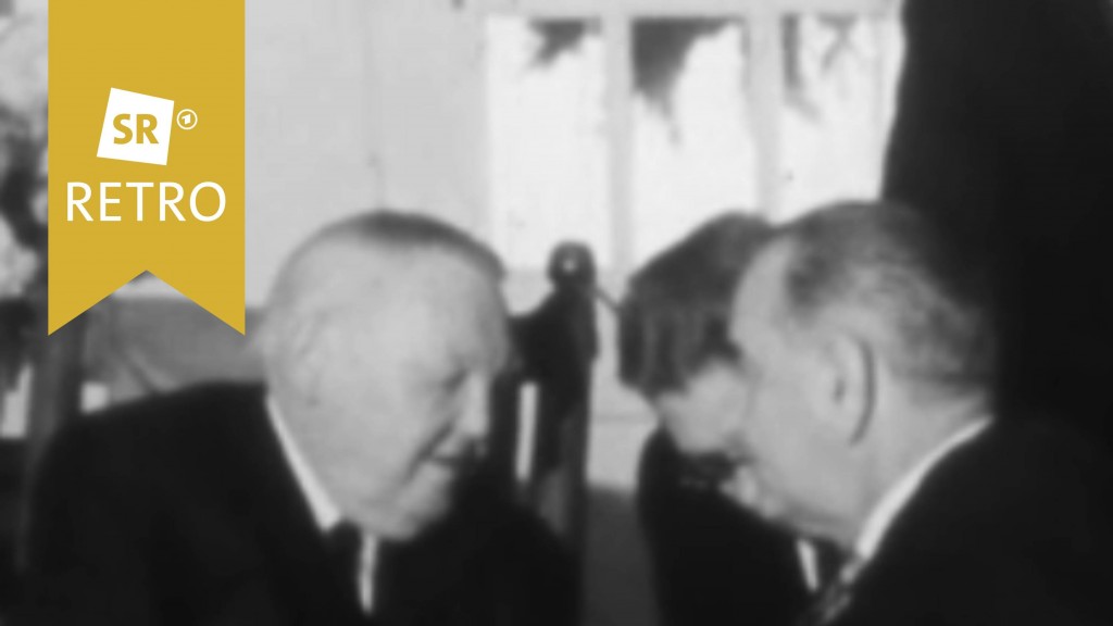 Ludwig Erhard und Lydon B. Johnson im Gespräch