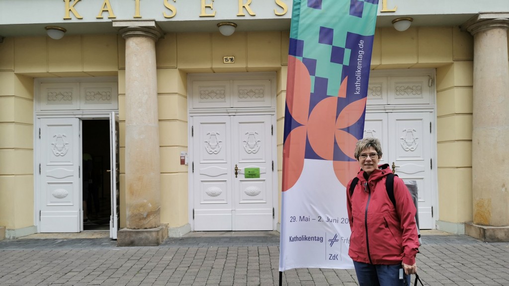 Annegret Kramp-Karrenbauer auf dem Katholikentag in Erfurt