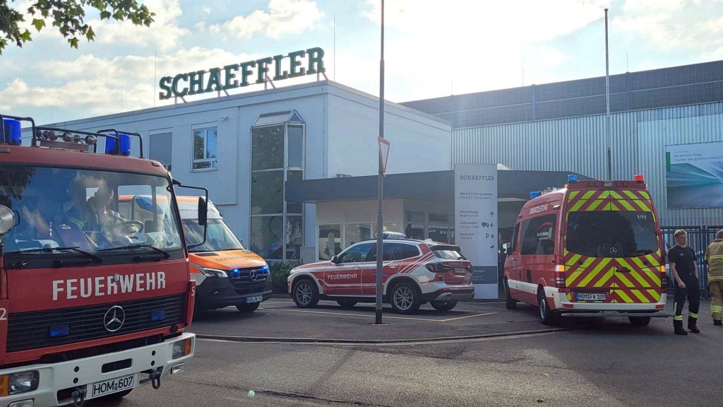 Feuerwehreinsatz bei Schaeffler in Homburg