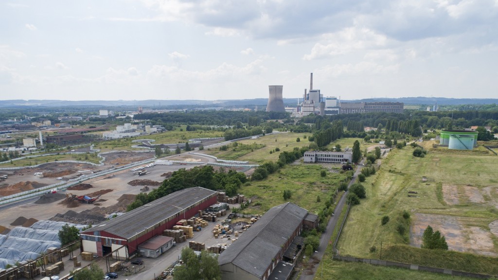 Luftaufnahmen der Chemieplattform Carling in Frankreich. 