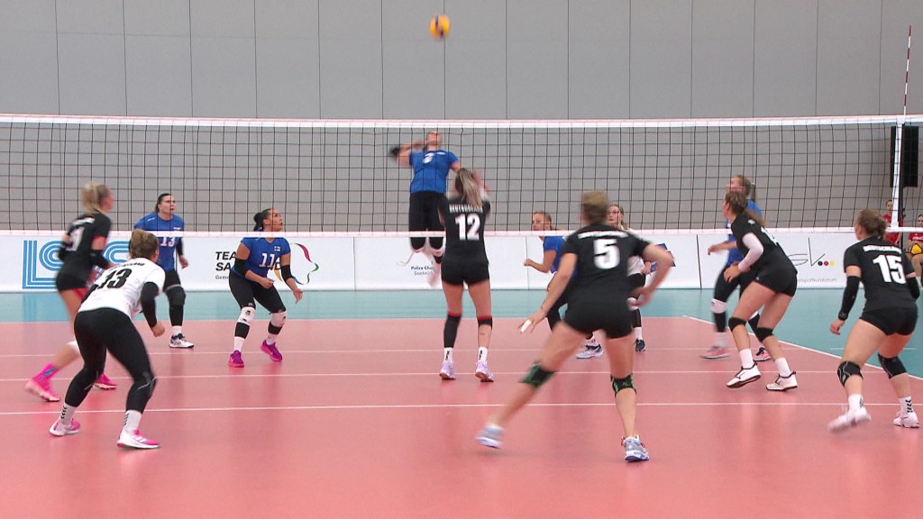 Foto: Volleyball-EM der Polizeifrauen - Spielaufnahme