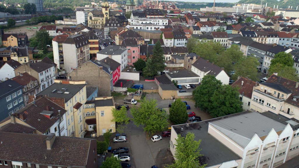 Luftaufnahme der Völklinger Innenstadt