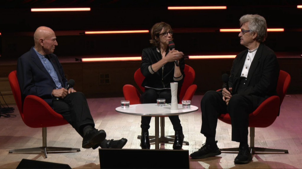 Foto: Sebastião Salgado und Wim Wenders im Interview im Rahmen des DFJP 2024