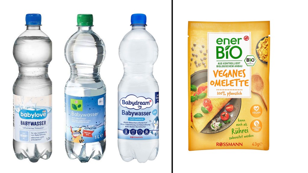 Lebensmittelrückruf von Babywasser eines Herstellers von verschiedenen Marken/Lebensmittelrückruf: enerBiO veganes Omelette, Pulver zur Zubereitung eines Bio Erzeugnisses zum Braten auf Kichererbsenbasis