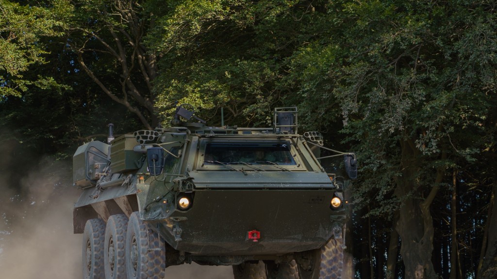 Transportpanzer vom Typ Patria 6x6 (Archivbild vom 29.07.2023)