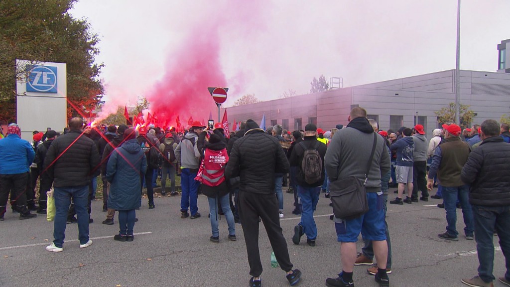 Foto: Streikende bei ZF