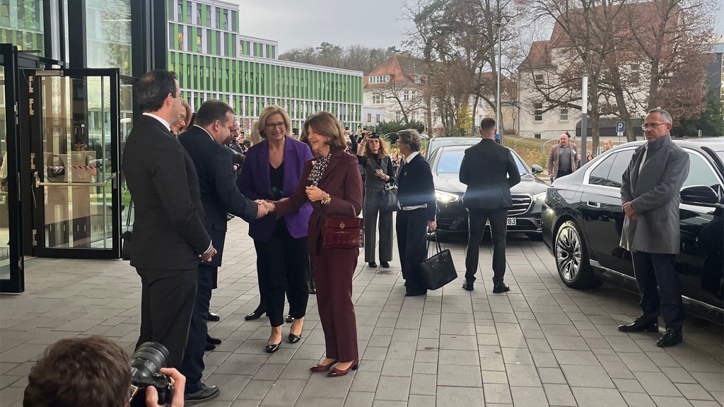 Königin Silvia und Ministerpräsidentin Anke Rehlinger in Homburg