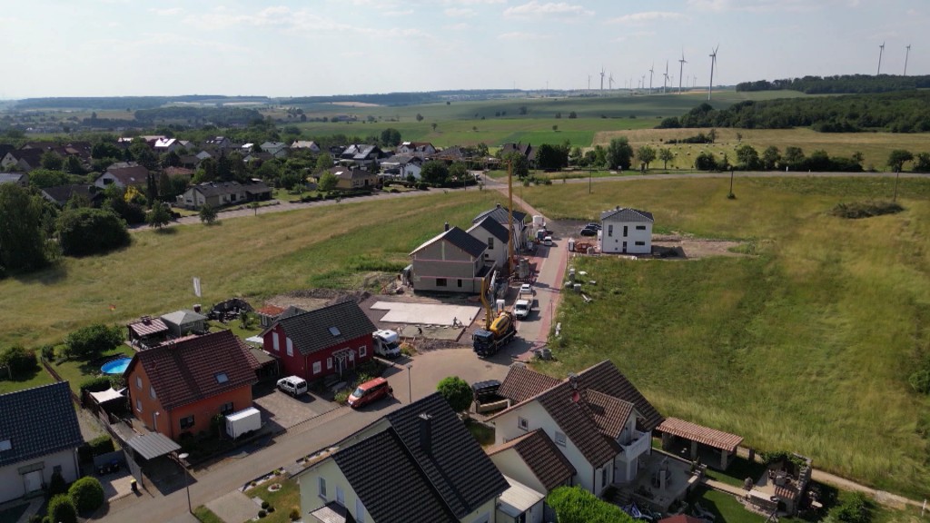 Foto: Bauarbeiten in einem Neubau-Gebiet