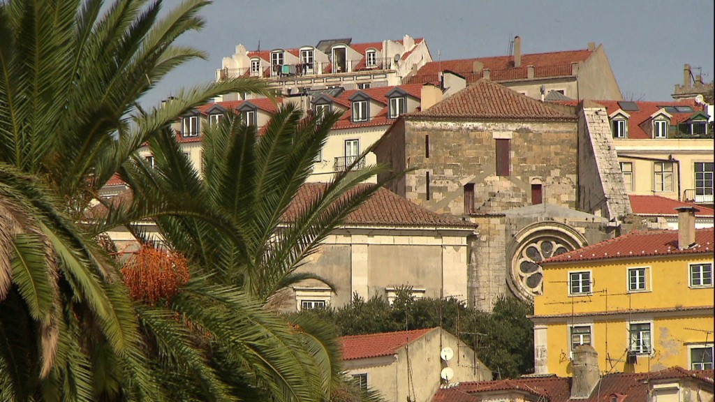 Foto: Eine portugiesische Stadt von oben