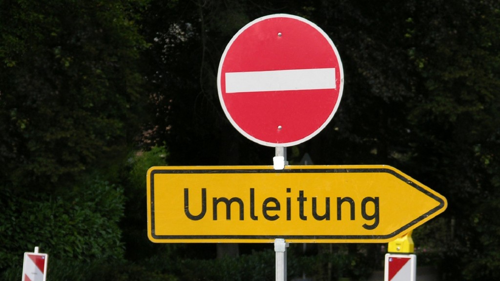 Durchfahrt verboten, Umleitung