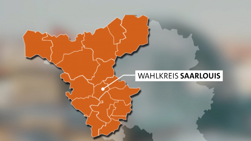 Foto: Saarlandkarte Wahlkreis Saarlouis