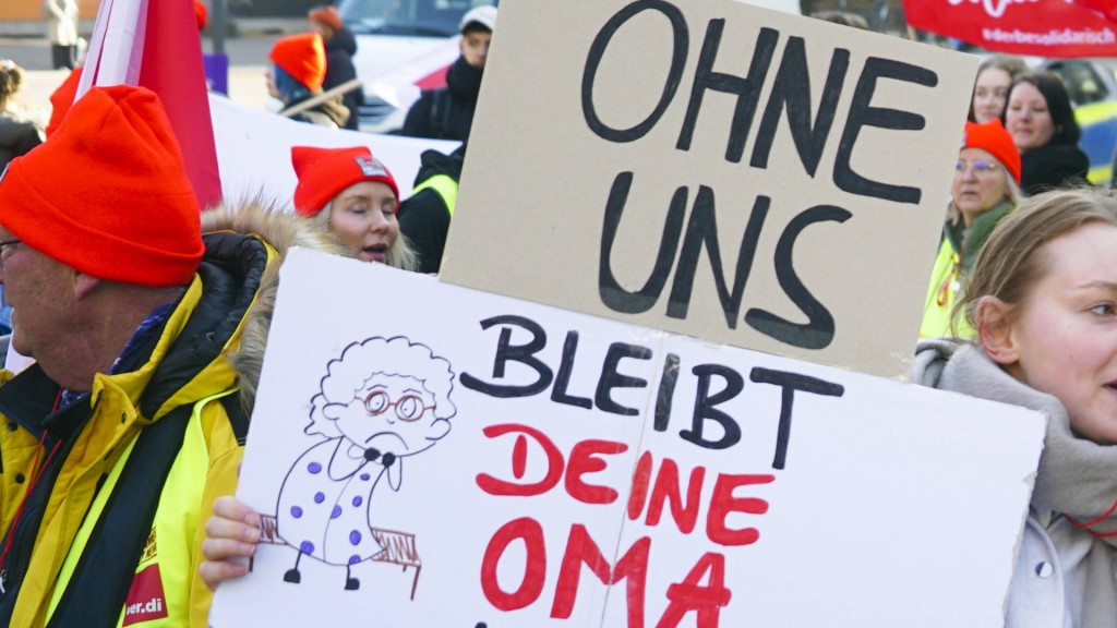 Demonstranten mit einem 