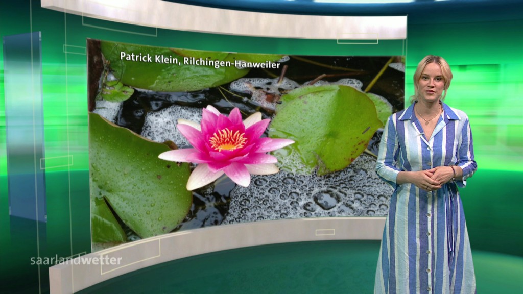 Foto: Fritzi Brandt im SR-Wetterstudio