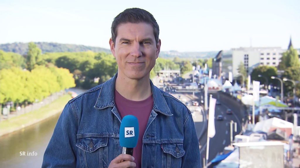 Foto: Florian Possinger beim Einheitsfest in Saarbrücken