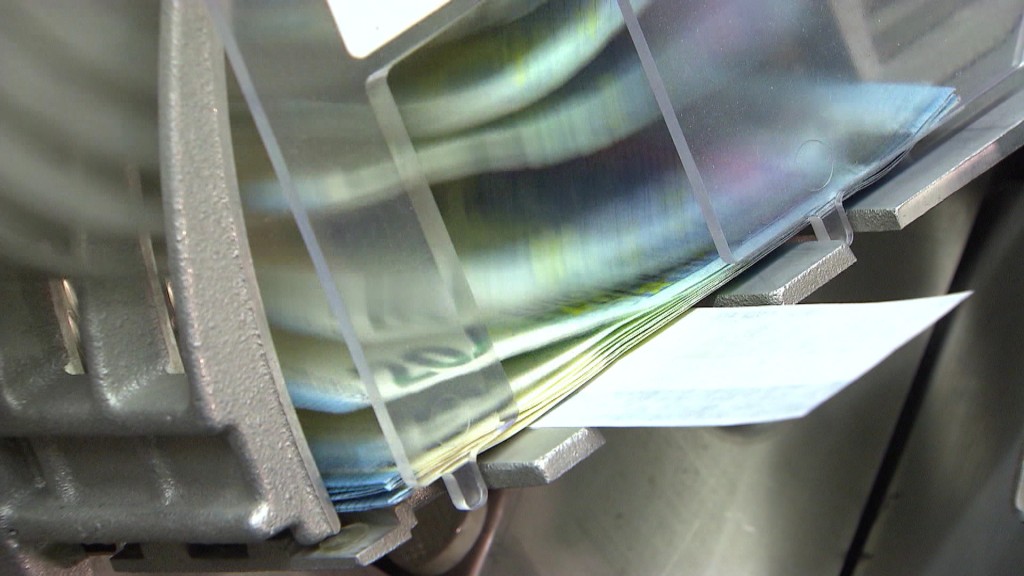 Foto: Geldscheine während dem Druck