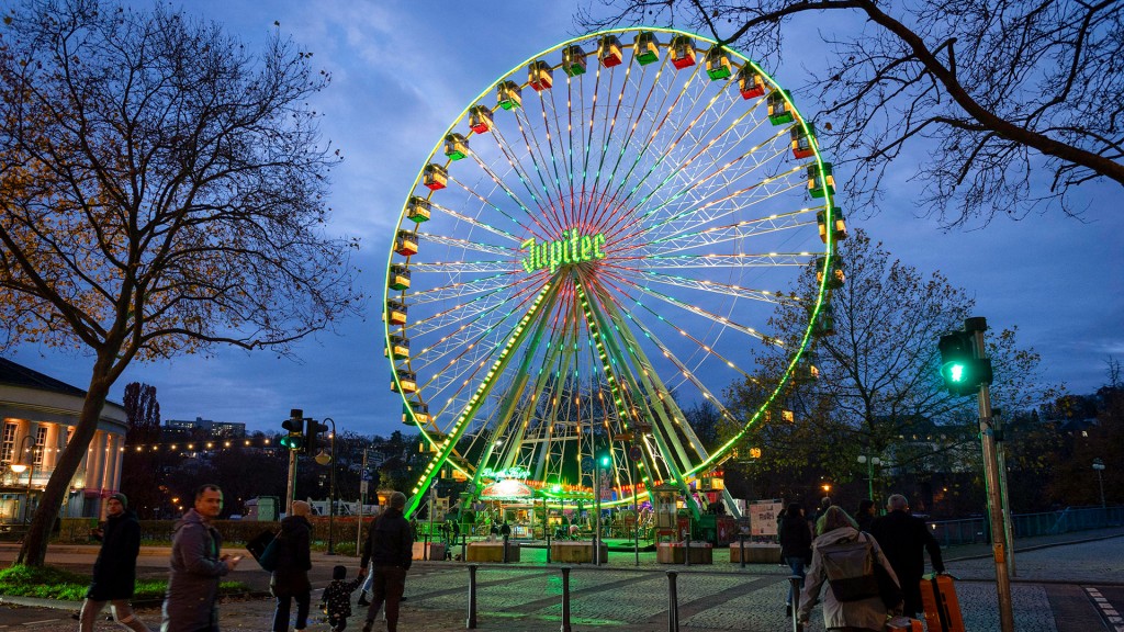 Riesenrad vor dem Saarbrücker Staatstheater