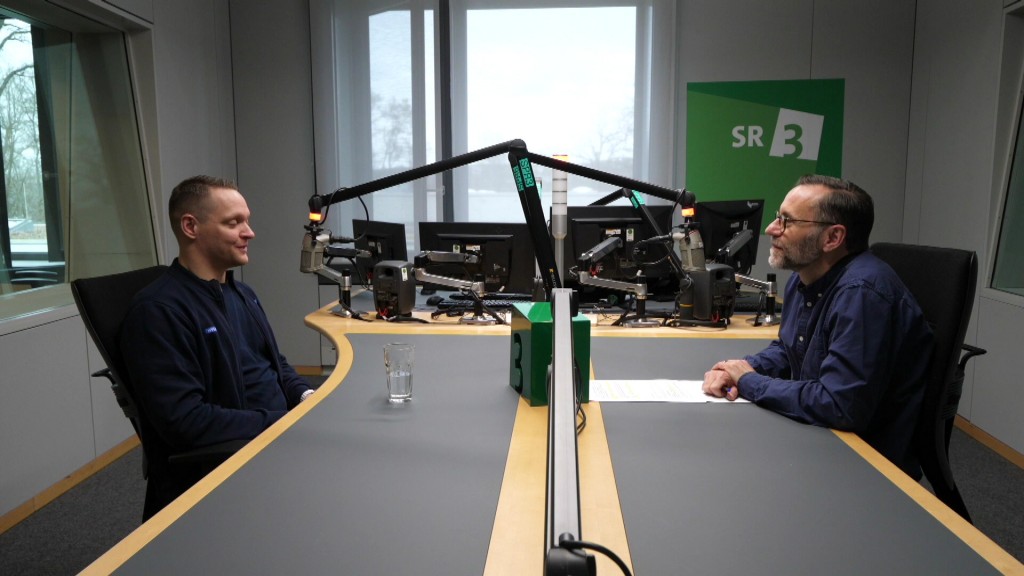 Andreas Waschburger und Uwe Jäger im Studio