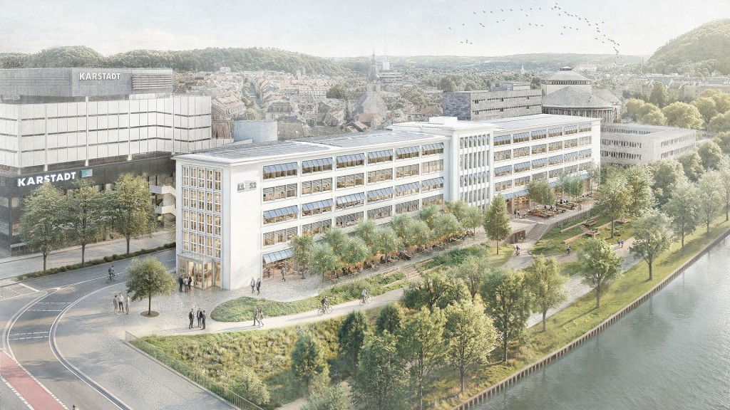 Foto: Grafik - Bürogebäude aus dem ehemaligen Finanzamtgebäude am Stadtgraben