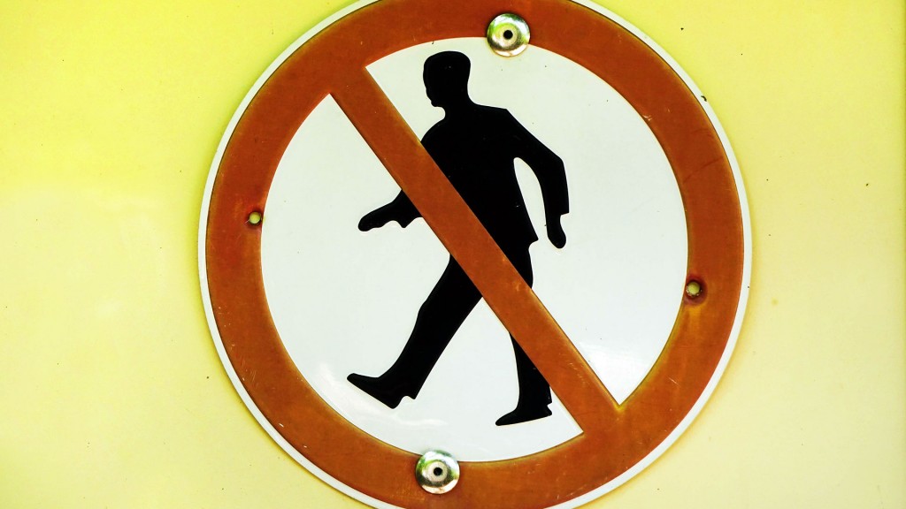 Foto: Schild mit Piktogramm: Zutritt verboten