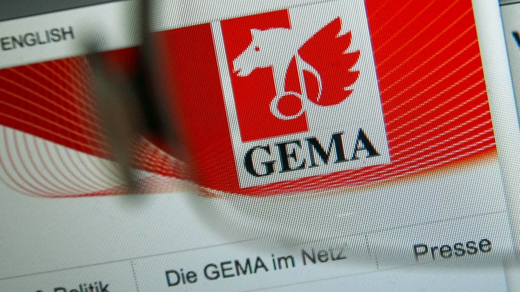 Logo der Gema auf der Webseite