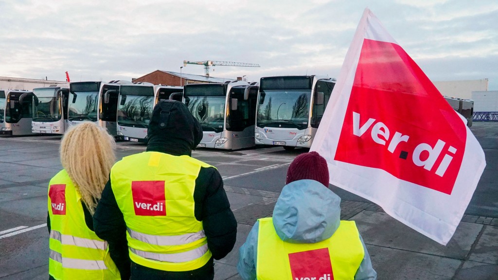 Foto: Busfahrer im Streik