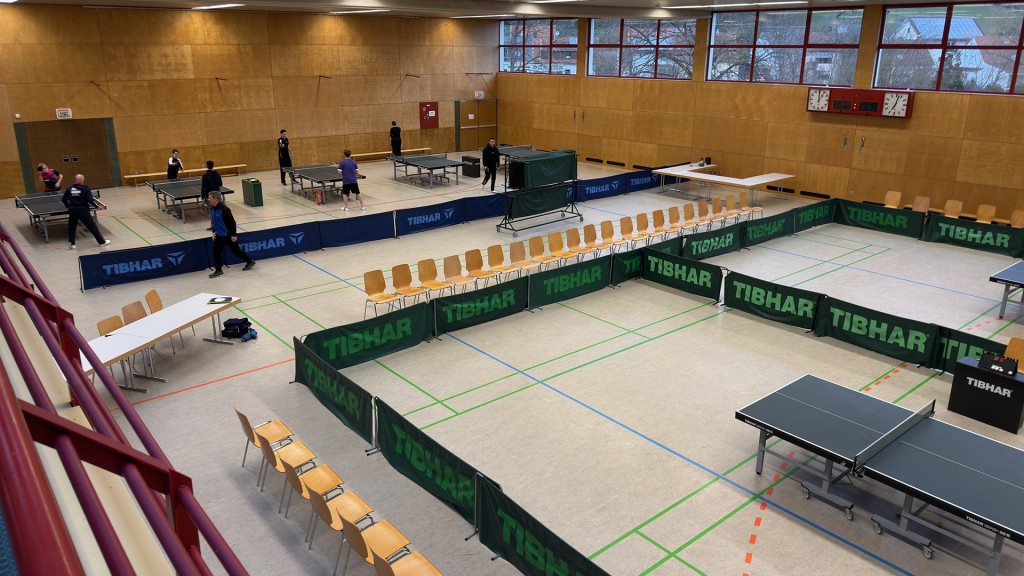 Vorbereitungen fürs Tischtennishighlight in der Oberwürzbachhalle