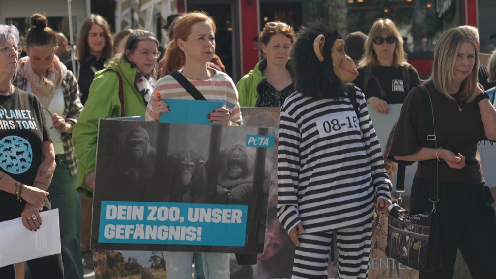 Tierschützer demonstrieren in der Saarbrücker Innenstadt