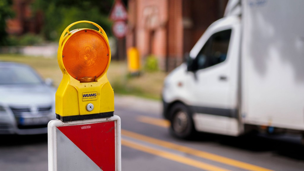Foto: Eine Leitbake im Strassenverkehr