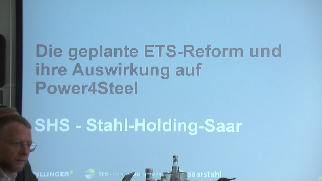 Foto: Pressekonferenz der Stahl-Holding-Saar