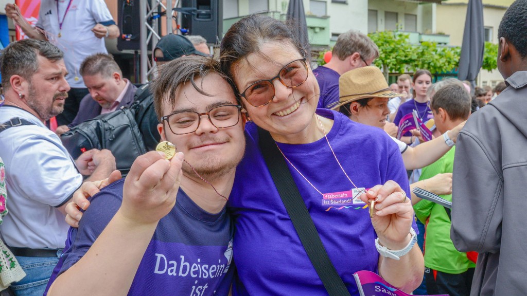 Special Olympics im Saarland (im Bild: Yannis Prost und Anja Prost)
